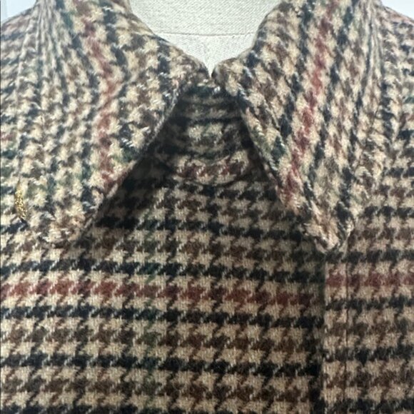 Lauren Ralph Lauren Wool Houndstooth Belted Trench Coat Women’s Large – 2018 - Picture 2 of 10